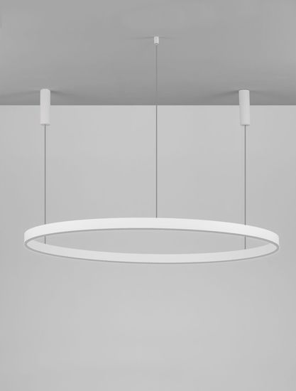 Nova Luce MOTIF LED Pendelleuchte Weiß 80W Warmweiss 250x150cm dimmbar 9530203