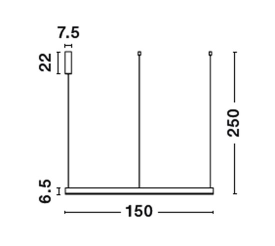 Nova Luce MOTIF LED Pendelleuchte Weiß 80W Warmweiss 250x150cm dimmbar 9530203