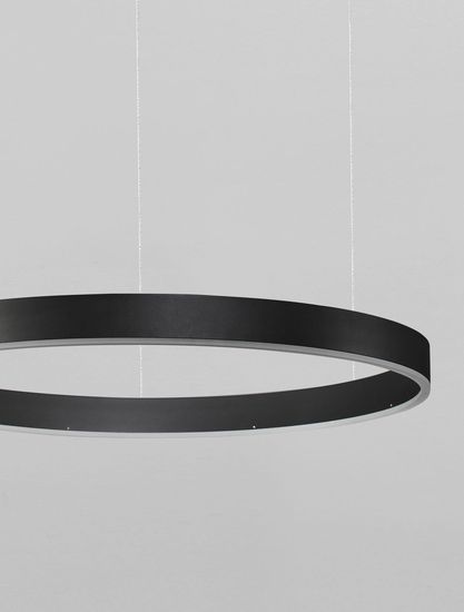 Nova Luce MOTIF LED Pendelleuchte Schwarz 40W Steuerbare Lichtfarbe 200x60cm dimmbar 9530212