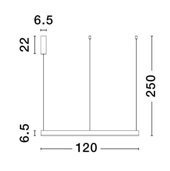 Nova Luce MOTIF LED Pendelleuchte Schwarz 72W Steuerbare Lichtfarbe 250x120cm dimmbar 9530219