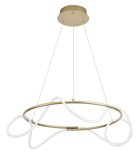 Nova Luce TIRIAC LED Pendelleuchte Gold 43W Warmweiss 120x70cm dimmbar 9548104