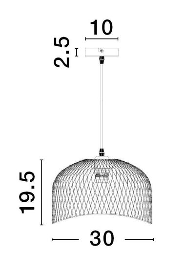 Nova Luce LYRON Pendelleuchte E27 Schwarz 120x30cm dimmbar 9555803