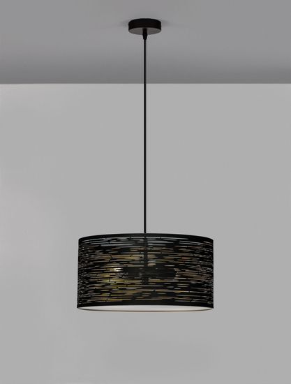 Nova Luce ZANE Pendelleuchte E27 2-fach Schwarz 120x40cm dimmbar 9555812