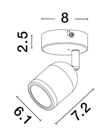 Nova Luce ORSON Deckenleuchte GU10 Weiß 6,1x9,7x7,2cm dimmbar 9555814