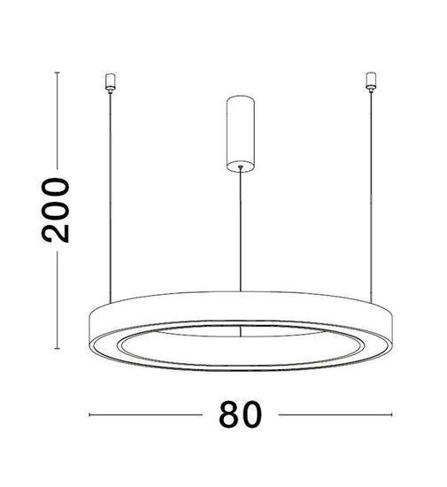 Nova Luce STING LED Pendelleuchte Weiss 50W Warmweiss 200x80cm dimmbar 9558603