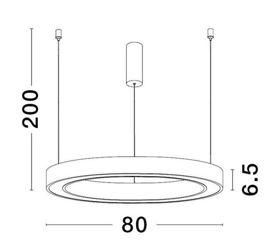 Nova Luce STING LED Pendelleuchte Schwarz 50W Warmweiss 200x80cm dimmbar 9558604