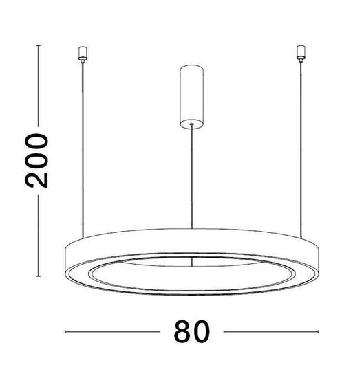 Nova Luce STING LED Pendelleuchte Bronze 50W Warmweiss 200x80cm dimmbar 9558605