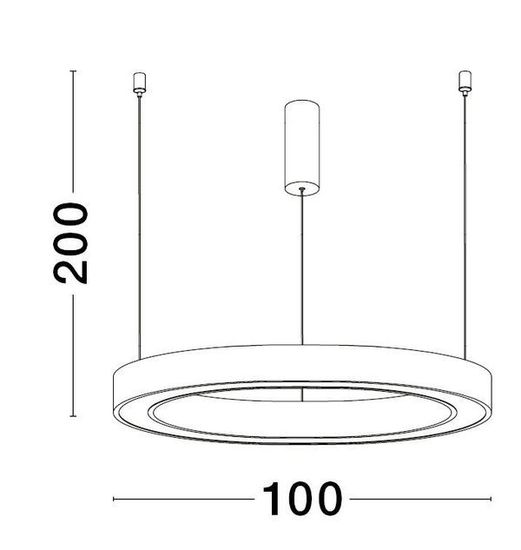 Nova Luce STING LED Pendelleuchte Bronze 60W Warmweiss 200x100cm dimmbar 9558608