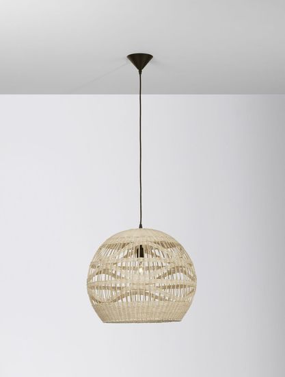 Nova Luce MARLO Pendelleuchte E27 Beige 205x48,5cm dimmbar 9586502