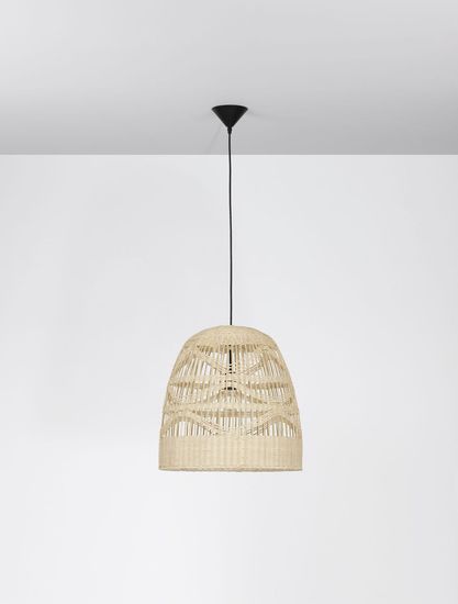 Nova Luce MARLO Pendelleuchte E27 Beige 200x46cm dimmbar 9586504