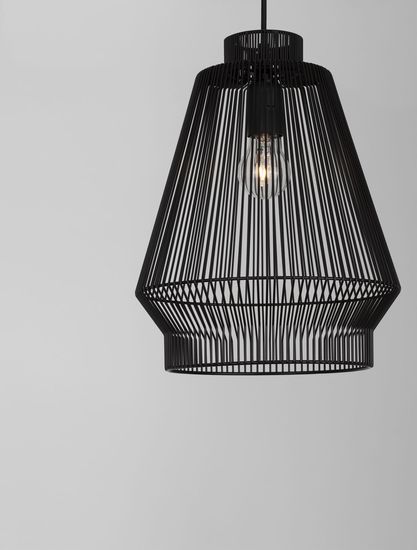 Nova Luce BREDO Pendelleuchte E27 Schwarz 185x27,5cm dimmbar 9586510