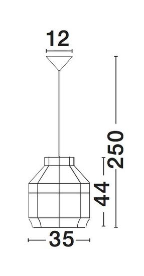 Nova Luce MIA Pendelleuchte E27 Elfenbein 250x35cm dimmbar 9586596