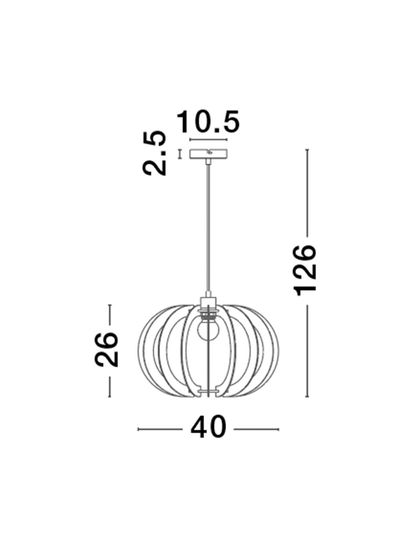 Nova Luce OTTOLINE Pendelleuchte E27 Naturholz 126x40cm dimmbar 9620123