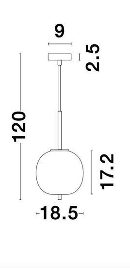 Nova Luce LATO Pendelleuchte E14 Gold-Weiss 120x18,5cm dimmbar 9624064