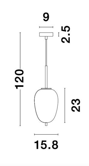 Nova Luce LATO Pendelleuchte E14 Gold-Weiss 120x15,8cm dimmbar 9624066