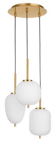 Nova Luce LATO Pendelleuchte E14 3-fach Gold 120x30cm dimmbar 9624068