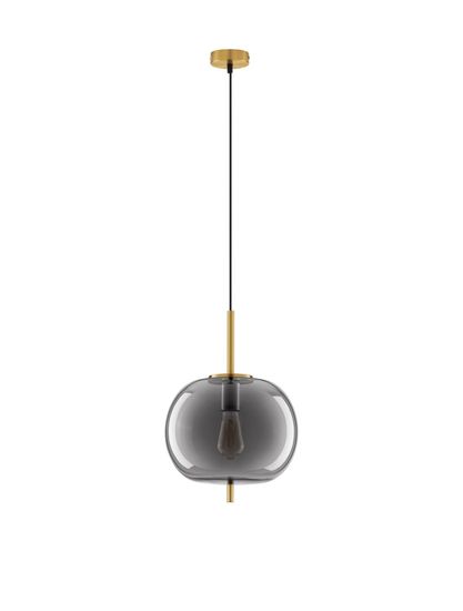 Nova Luce LATO Pendelleuchte E27 Gold-Rauchig 120x30cm dimmbar 9624079