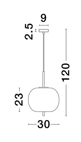 Nova Luce LATO Pendelleuchte E27 Gold-Rauchig 120x30cm dimmbar 9624079