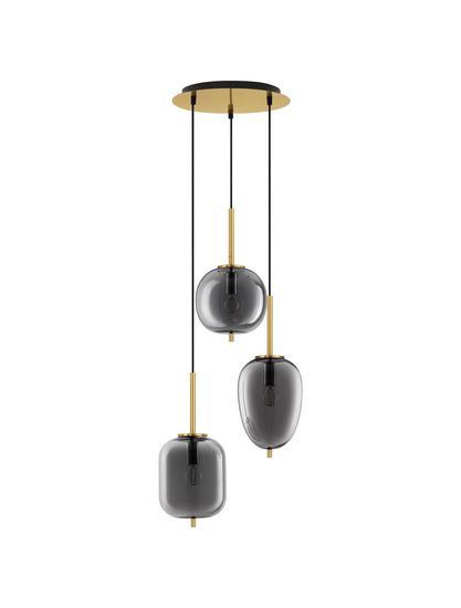 Nova Luce LATO Pendelleuchte E14 3-fach Gold 120x46cm dimmbar 9624082