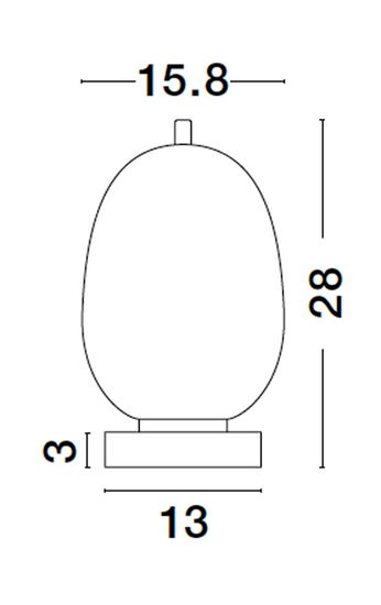 Nova Luce LATO Tischleuchte E14 Gold 28x15,8cm 9624088