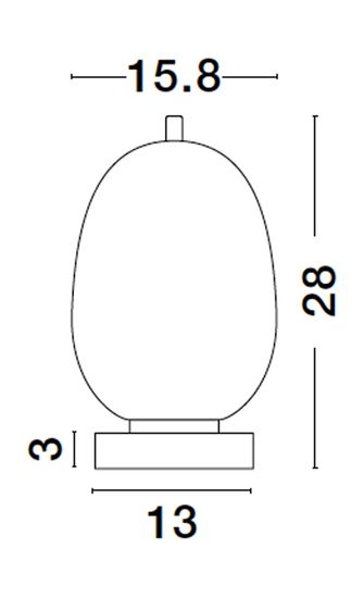 Nova Luce LATO Tischleuchte E14 Schwarz 28x15,8cm 9624089