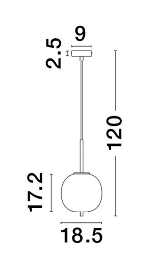 Nova Luce LATO Pendelleuchte E14 Gold-Rauchig 120x18,5cm dimmbar 9624096