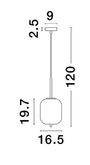 Nova Luce LATO Pendelleuchte E14 Gold-Rauchig 120x16,5cm dimmbar 9624097