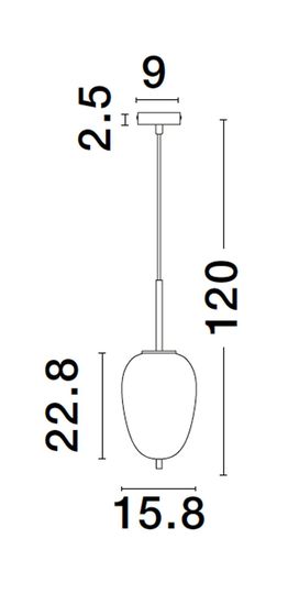 Nova Luce LATO Pendelleuchte E14 Gold-Rauchig 120x15,8cm dimmbar 9624098