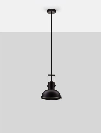 Nova Luce RUVI Pendelleuchte E27 Schwarz 120x22cm dimmbar 9624100