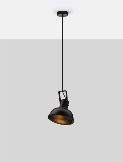 Nova Luce RUVI Pendelleuchte E27 Schwarz 120x22cm dimmbar 9624100