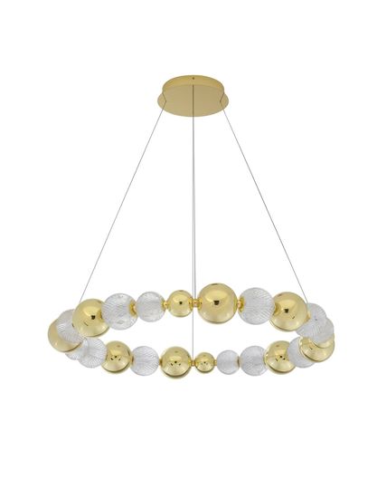 Nova Luce BRILLE LED Pendelleuchte Gold 52W Neutralweiss 120x94cm dimmbar 9695202