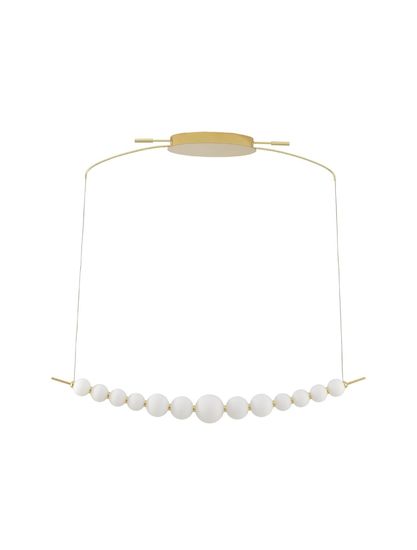 Nova Luce PERLA LED Pendelleuchte Gold 28W Warmweiss 109x13,5x120cm dimmbar 9695205