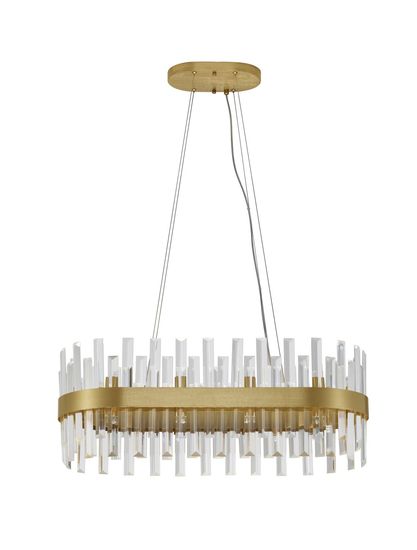 Nova Luce CROWN Pendelleuchte G9 10-fach Satin 80x36x120cm dimmbar 9695217