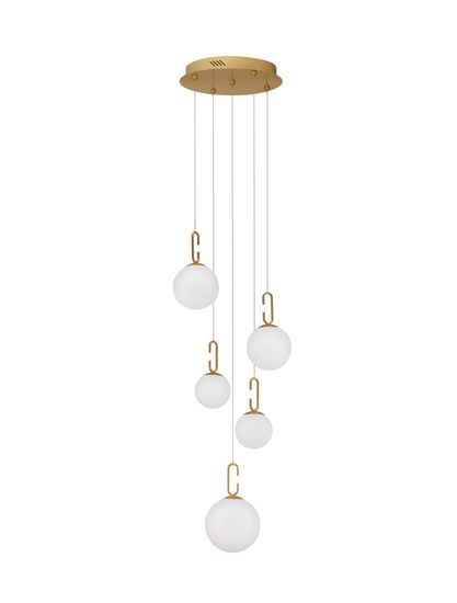 Nova Luce HOOK LED Pendelleuchte Gold 30,49W Warmweiss 180x42cm dimmbar 9695222