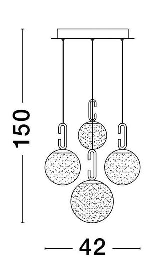 Nova Luce HOOK LED Pendelleuchte Gold 30,49W Warmweiss 180x42cm dimmbar 9695222