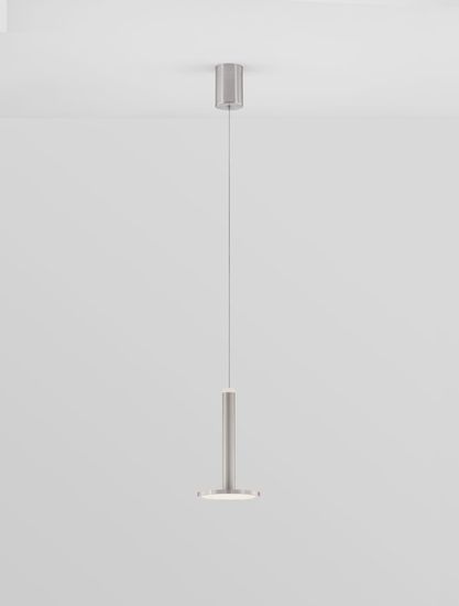 Nova Luce PALENCIA LED Pendelleuchte Nickel 10W Warmweiss 160x15cm 9695227