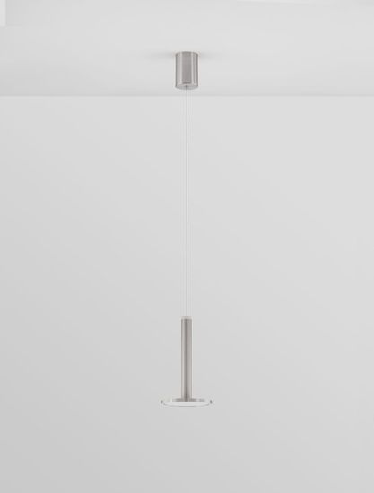 Nova Luce PALENCIA LED Pendelleuchte Nickel 10W Warmweiss 160x15cm 9695227