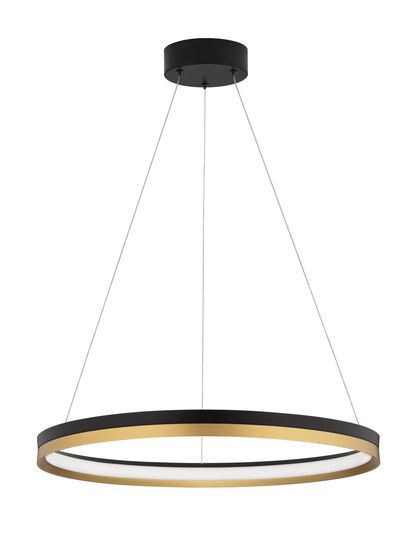 Nova Luce CANTRIA LED Pendelleuchte Schwarz 33W Warmweiss 150x60cm dimmbar 9695238