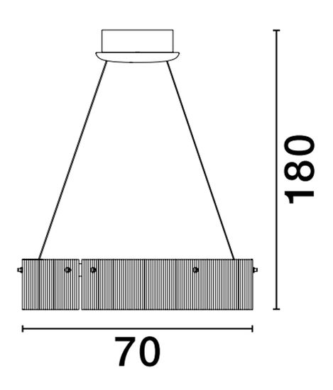 Nova Luce PAULINE LED Pendelleuchte Schwarz 50W Warmweiss 180x70cm dimmbar 9695262