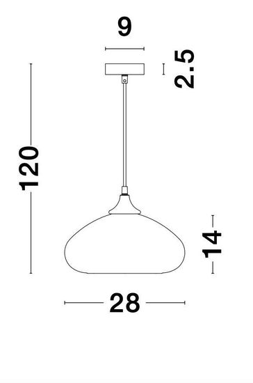 Nova Luce SAVAZ Pendelleuchte E27 Schwarz 120x28cm dimmbar 9726482