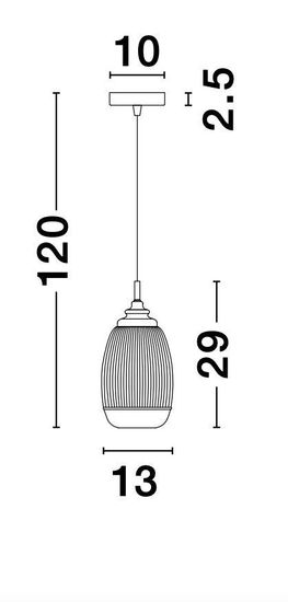 Nova Luce MOND Pendelleuchte E14 Gold 120x13cm dimmbar 9738212