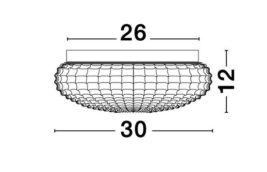 Nova Luce CLAM Deckenleuchte E27 2-fach Rauchigchrom IP44 12x30cm dimmbar 9738254