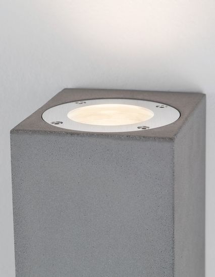 Nova Luce FUENTO Wandleuchte GU10 Grau 2x7W IP65 8,6x10x18cm dimmbar 9790552