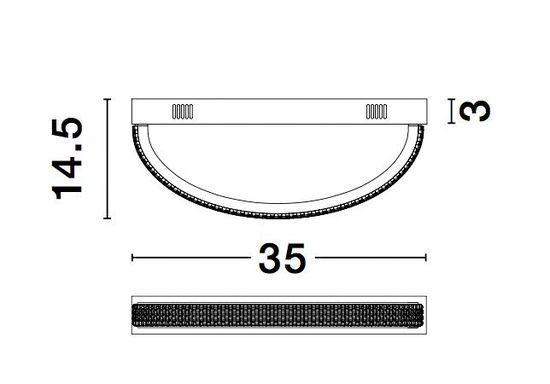 Nova Luce GRANIA LED Wandleuchte Schwarz 6,5W Warmweiss 35x15x4,5cm 9818513