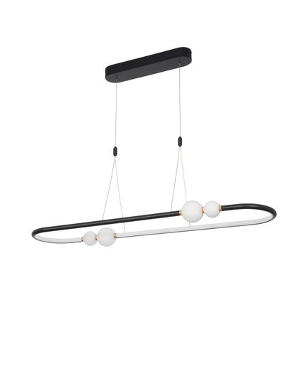 Nova Luce CELIA LED Pendelleuchte Schwarz 45W Warmweiss 100x29x120cm dimmbar 9820603