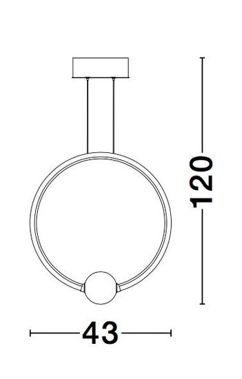 Nova Luce CELIA LED Pendelleuchte Satin 29W Warmweiss 43x10x120cm dimmbar 9820604