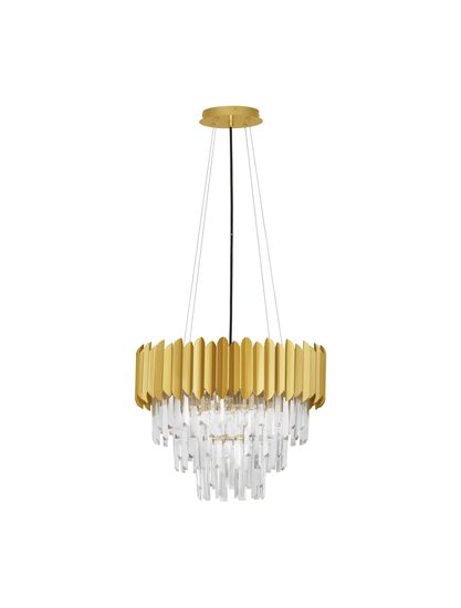 Nova Luce MAGNOLIA Pendelleuchte E14 6-fach Gold 120x50cm dimmbar 9824075