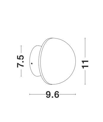 Nova Luce NETUNE LED Wandleuchte Grau 6W Warmweiss 11x9,6x7,5cm 9831051