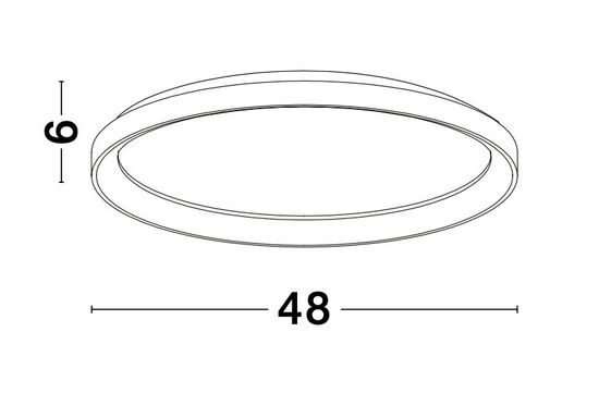 Nova Luce PERTINO LED Deckenleuchte Weiß 40W Warmweiss 6x48cm dimmbar 9853673