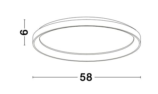 Nova Luce PERTINO LED Deckenleuchte Weiß 50W Warmweiss 6x58cm dimmbar 9853675